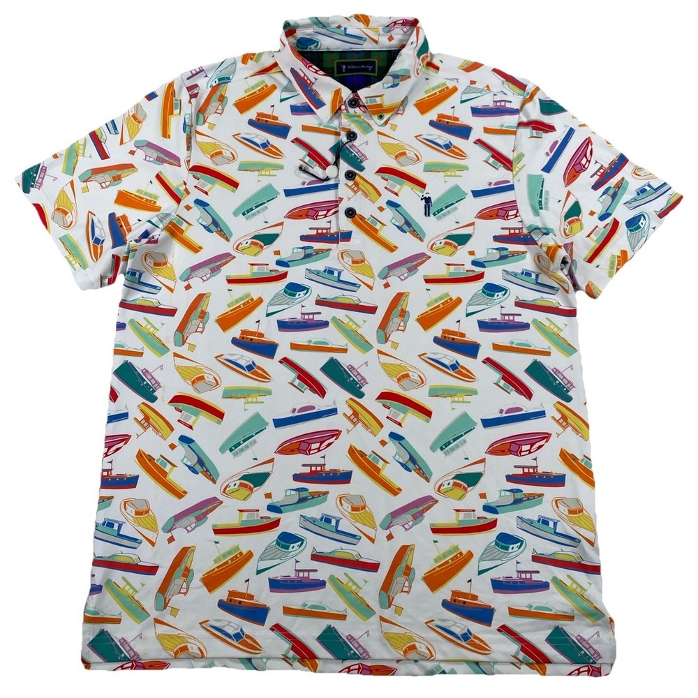 William Murray Boat Jam Golf Polo Shirt Men's Medium